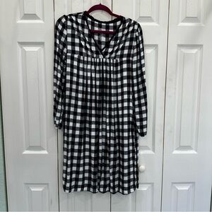 Croft & Barrow Black and White Plaid Nightgown